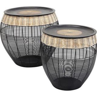 KARE Design Beistelltisch African Drums (2/Set)  