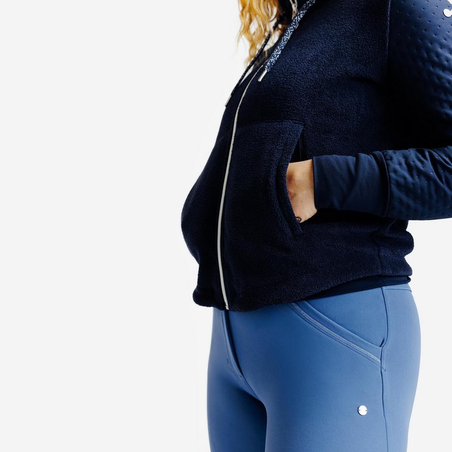 FOUGANZA  Felpa equitazione donna con zip poliestere 