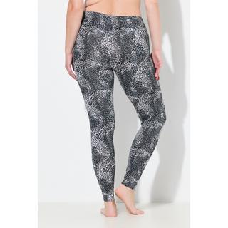 Ulla Popken Leggings Leomuster schmales Bein Elastikbund  