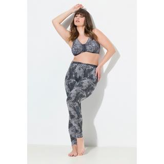 Ulla Popken Leggings Leomuster schmales Bein Elastikbund  