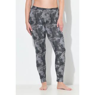 Ulla Popken Leggings Leomuster schmales Bein Elastikbund  