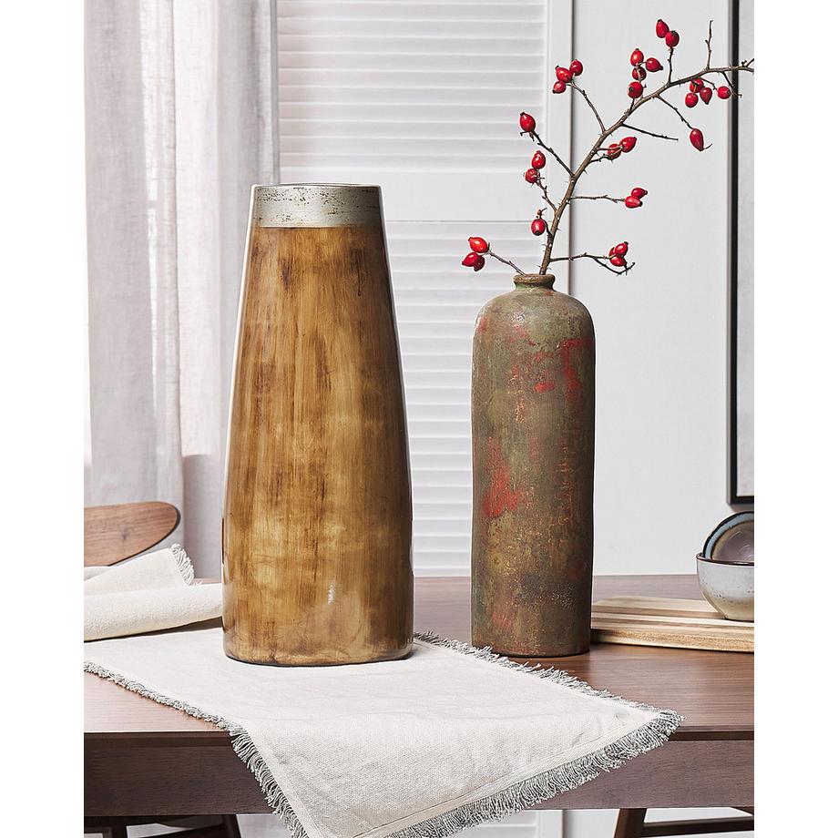 Beliani Vase décoratif en Terre cuite Rustique CYRENE  