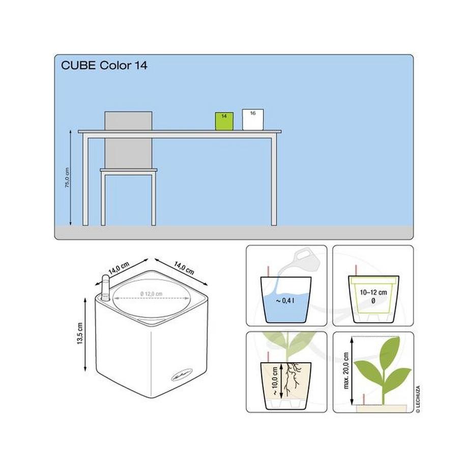 Lechuza CUBE Color all-in-one  