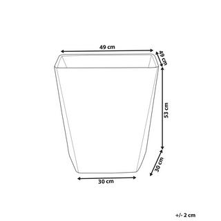 Beliani Vaso per piante grandi en Polvere di Pietre Industriale DELOS  