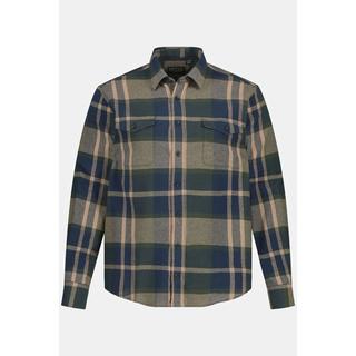 Sthuge  Chemise en flanelle à carreaux STHUGE. Manches longues et col Kent. Coupe Modern Fit. Jusqu'au 8 XL. 