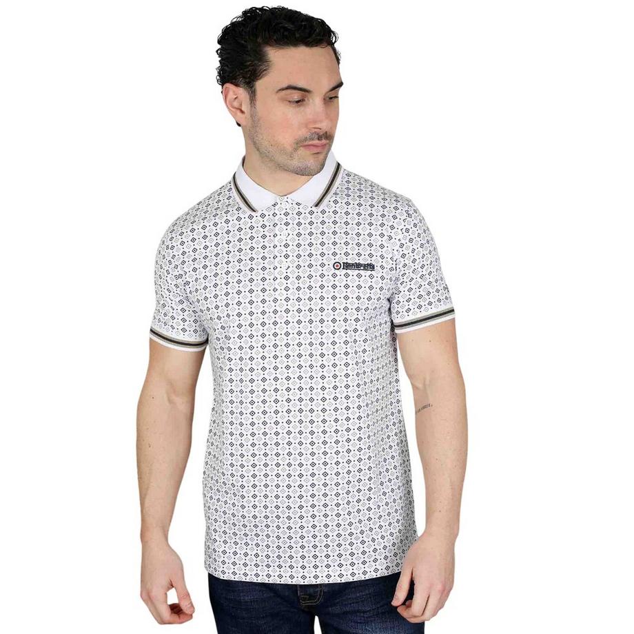 Lambretta  Ss25 Maglietta Polo Geometrica 