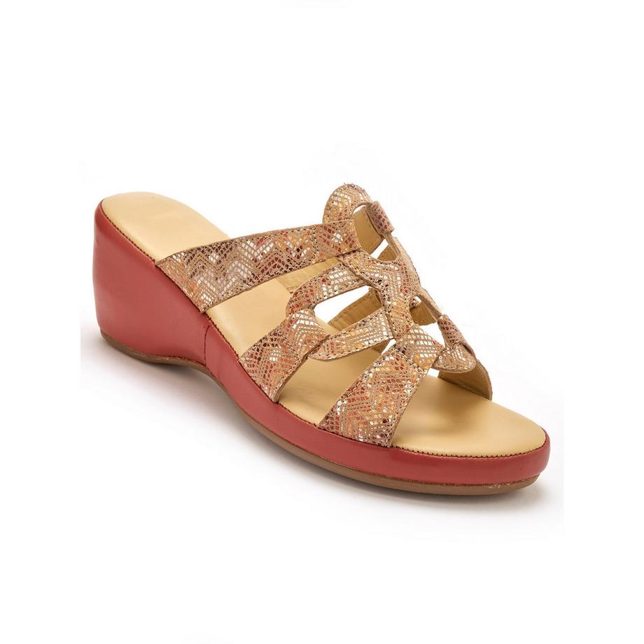 Pédiconfort Damen Leder Keilpantoletten  