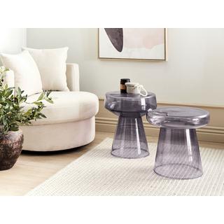 Beliani Table d'appoint en Verre Moderne CALDERA  