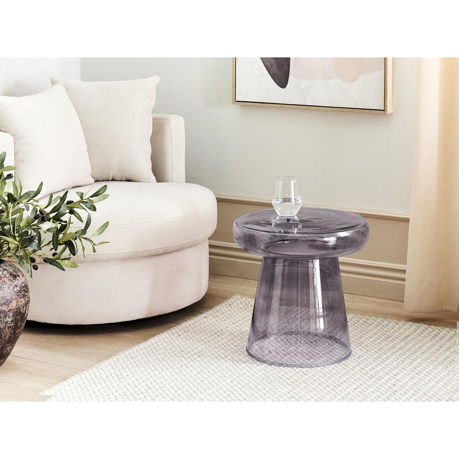 Beliani Beistelltisch aus Glas Retro CALDERA  