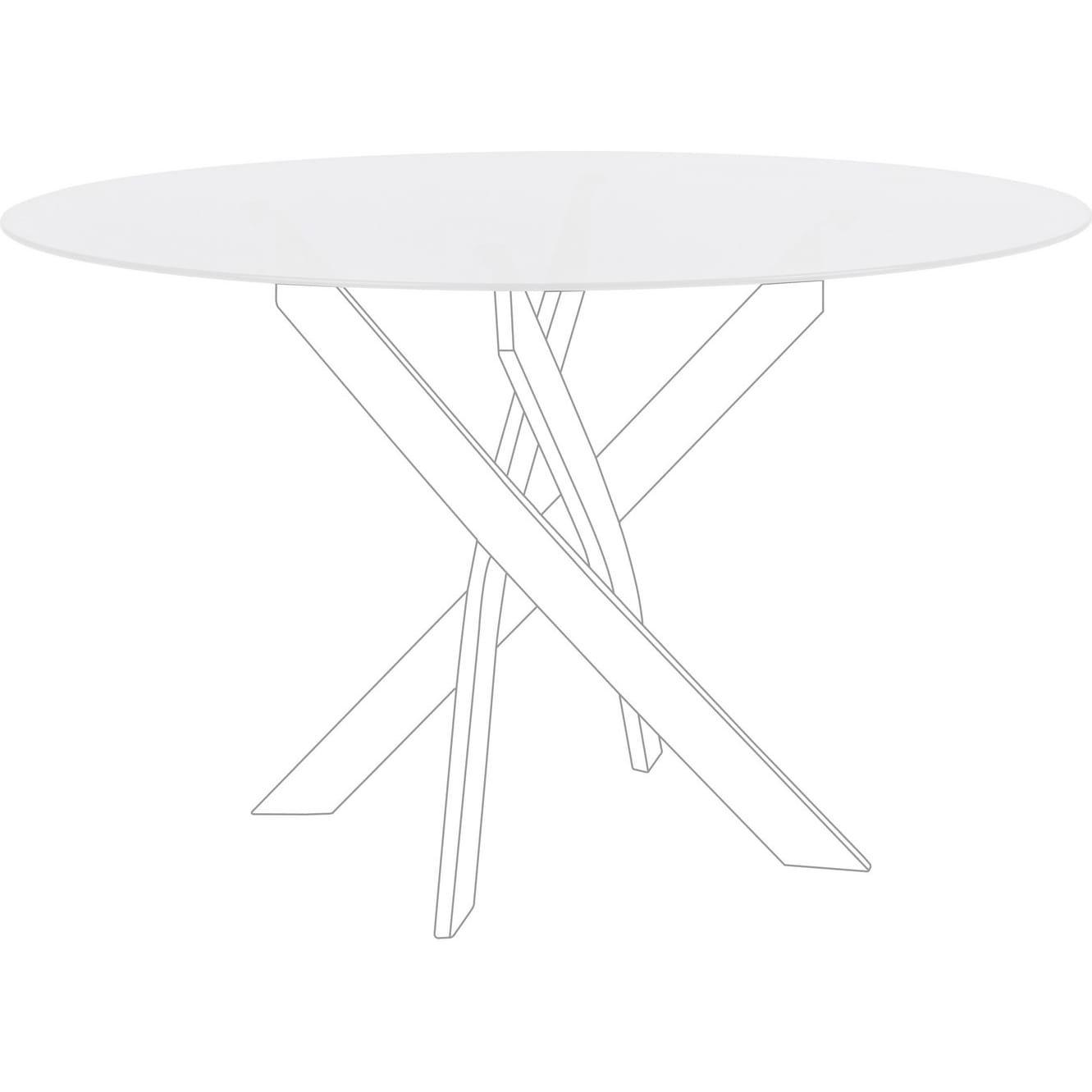 mutoni Plateau de table George blanc rond 120  