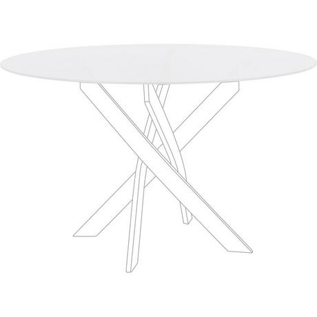 mutoni Plateau de table George blanc rond 120  