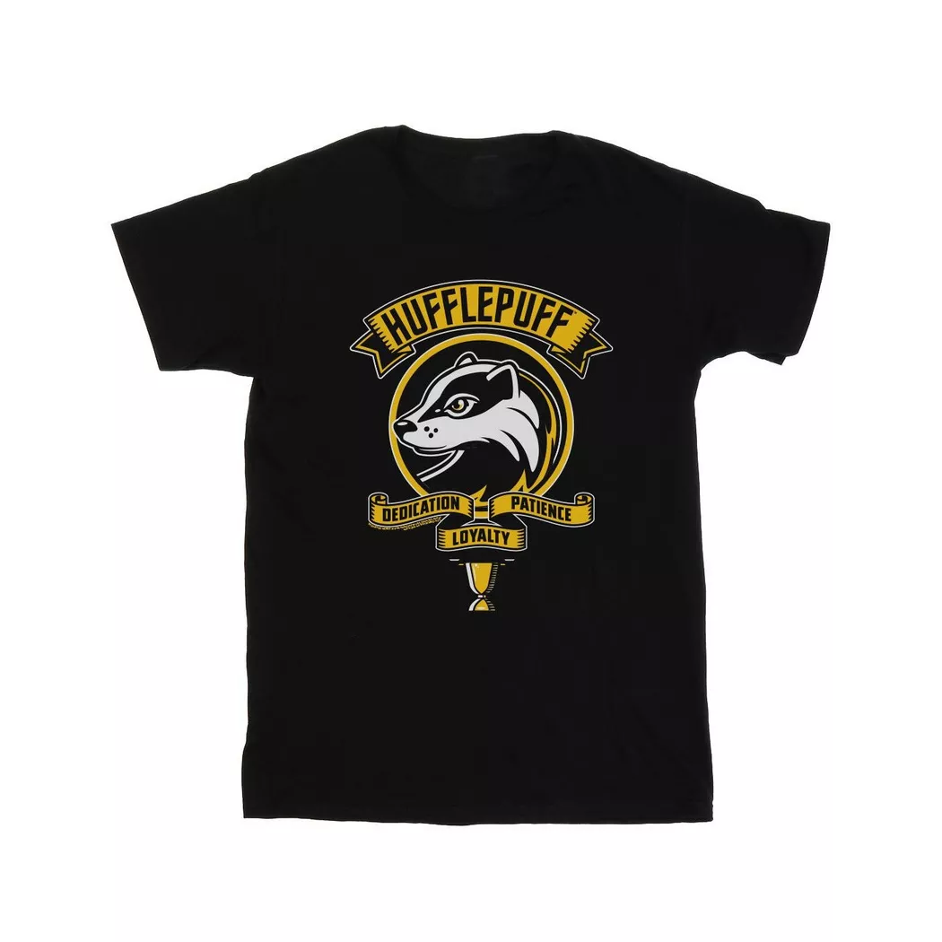 Harry Potter - Hufflepuff TShirt, für Damen, Schwarz, Größe S