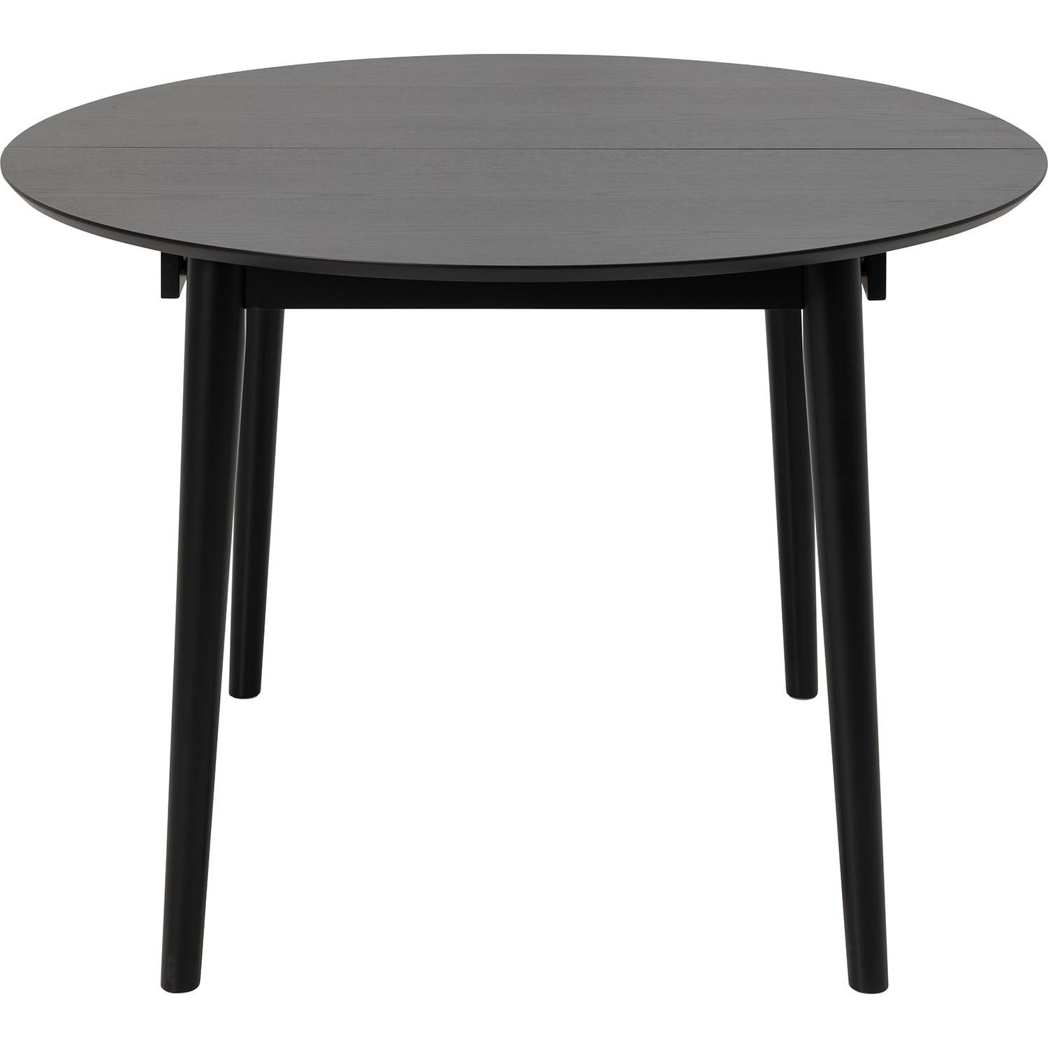 mutoni Table à manger rétro noire 115-154x115  