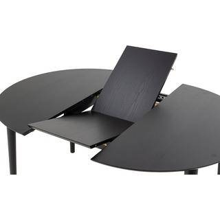 mutoni Table à manger rétro noire 115-154x115  