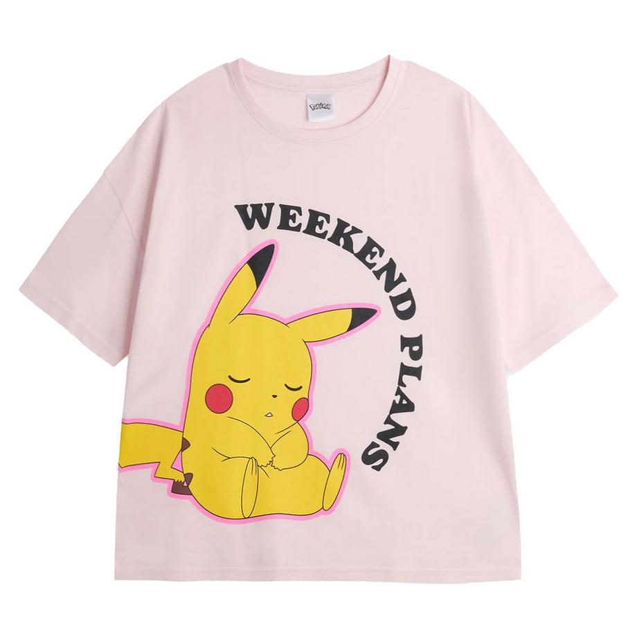 Pokémon  Set Pigiama Lungo Pikachu Maniche Corte 