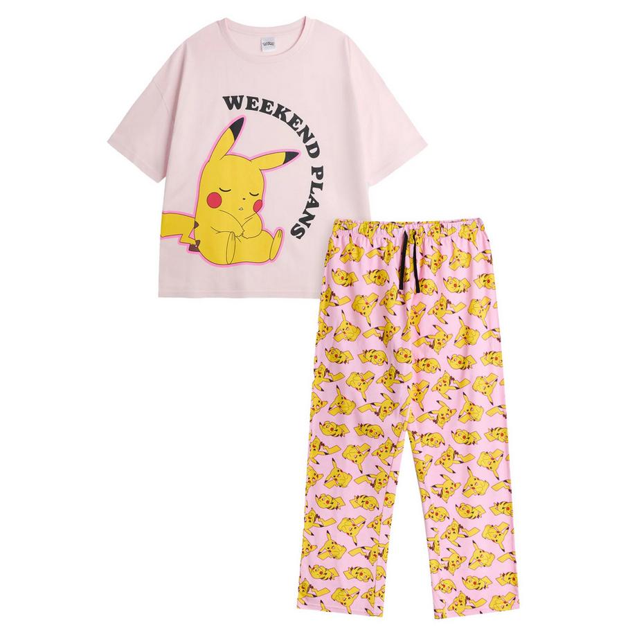 Set Pigiama Lungo Pikachu Maniche Corte