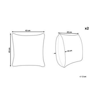 Beliani Set di 2 cuscini en Finta pelliccia Moderno PURSLANE  