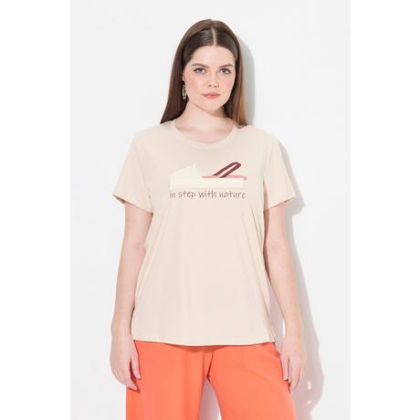 Ulla Popken T-shirt Imprimé Chaussure Col Rond Manches Courtes  