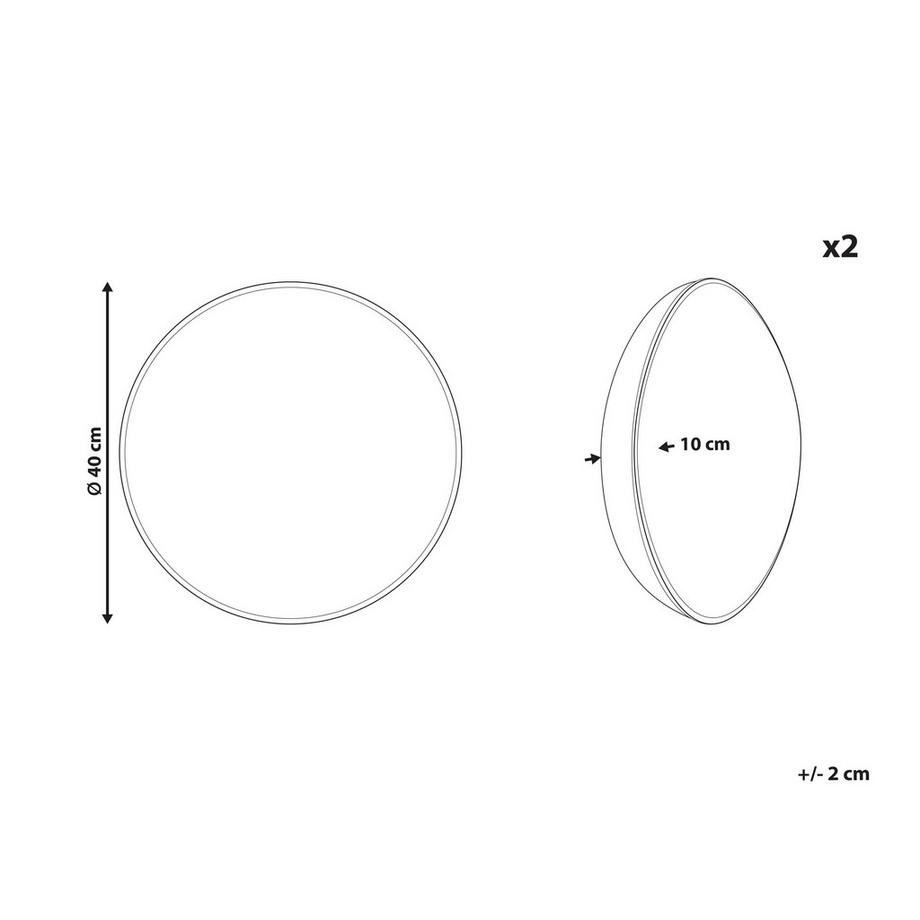 Beliani Lot de 2 coussins d'extérieur en Polyester Moderne TORBORA  