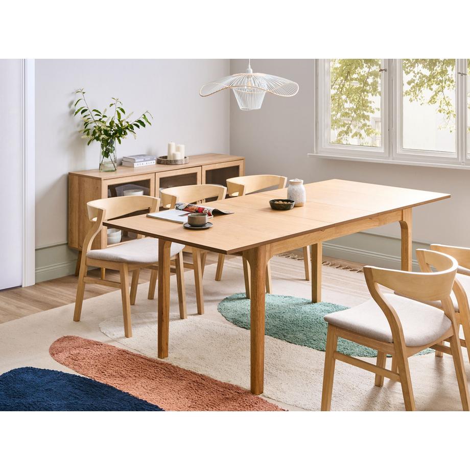 Beliani Table de salle à manger extensible en MDF  DELMAS  