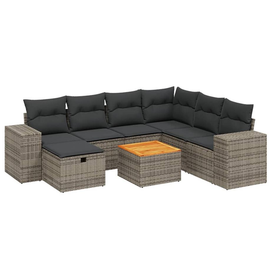 set divano da giardino Polirattan