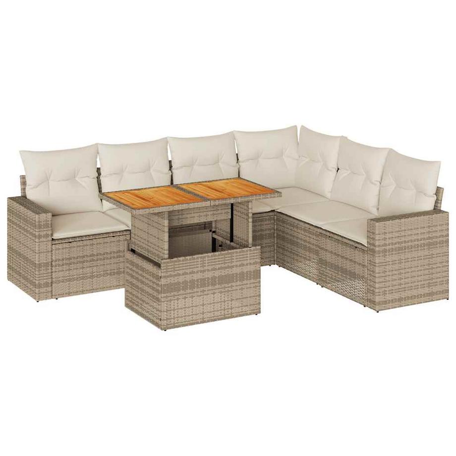 set di divani da giardino Polirattan
