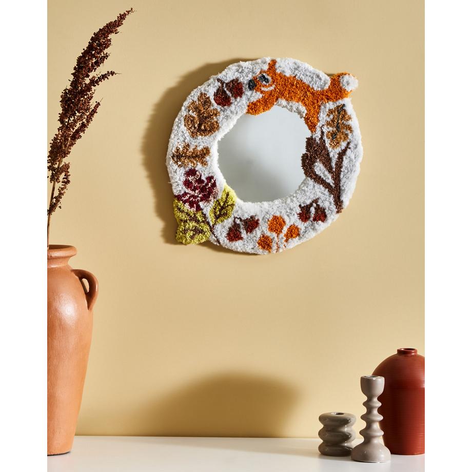 Beliani Miroir en Coton Rétro BORITI  