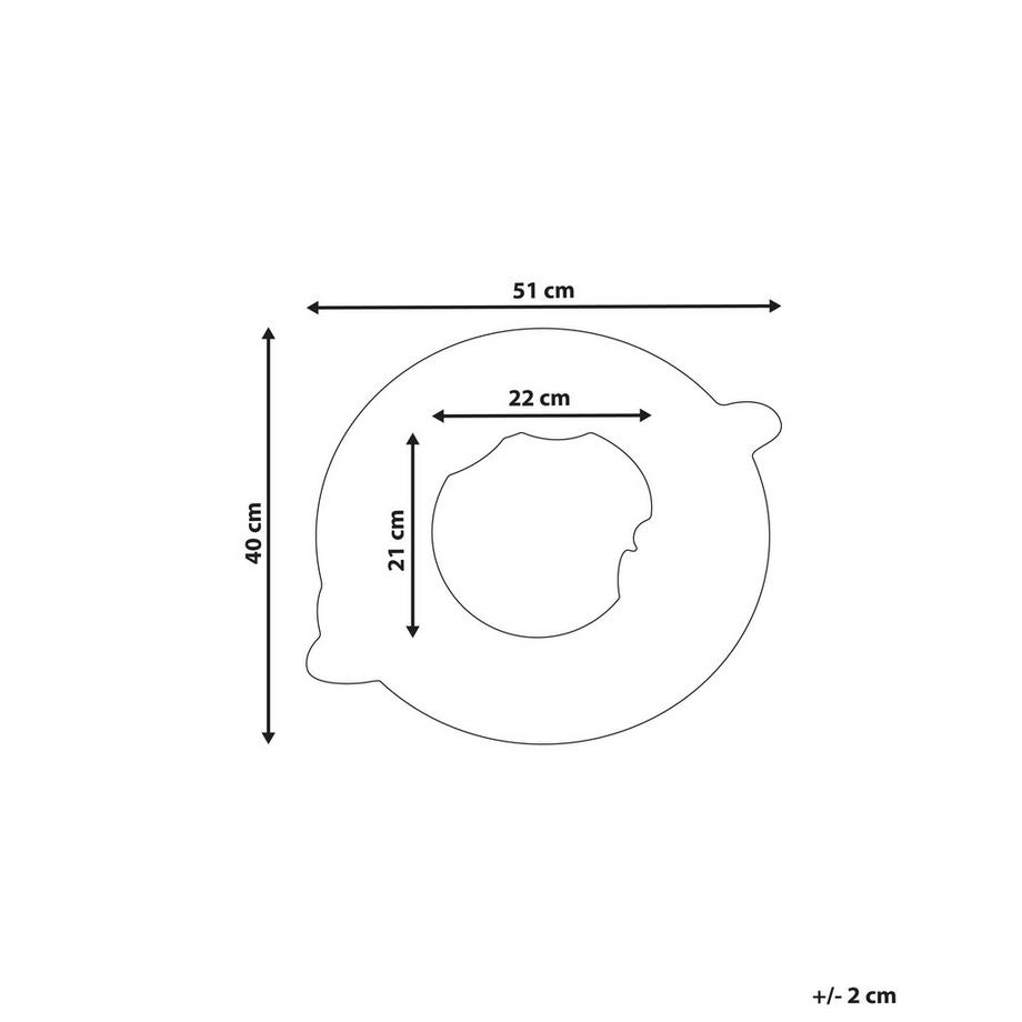 Beliani Miroir en Coton Rétro BORITI  