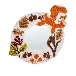 Beliani Wandspiegel aus Baumwolle Retro BORITI  