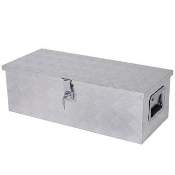 Scatola Per Attrezzature, Scatola Per Attrezzi, Scatola Per Timone, Scatola Per Trasporto, Scatola In Alluminio, Scatola In Alluminio, Argento, 76X33X25Cm