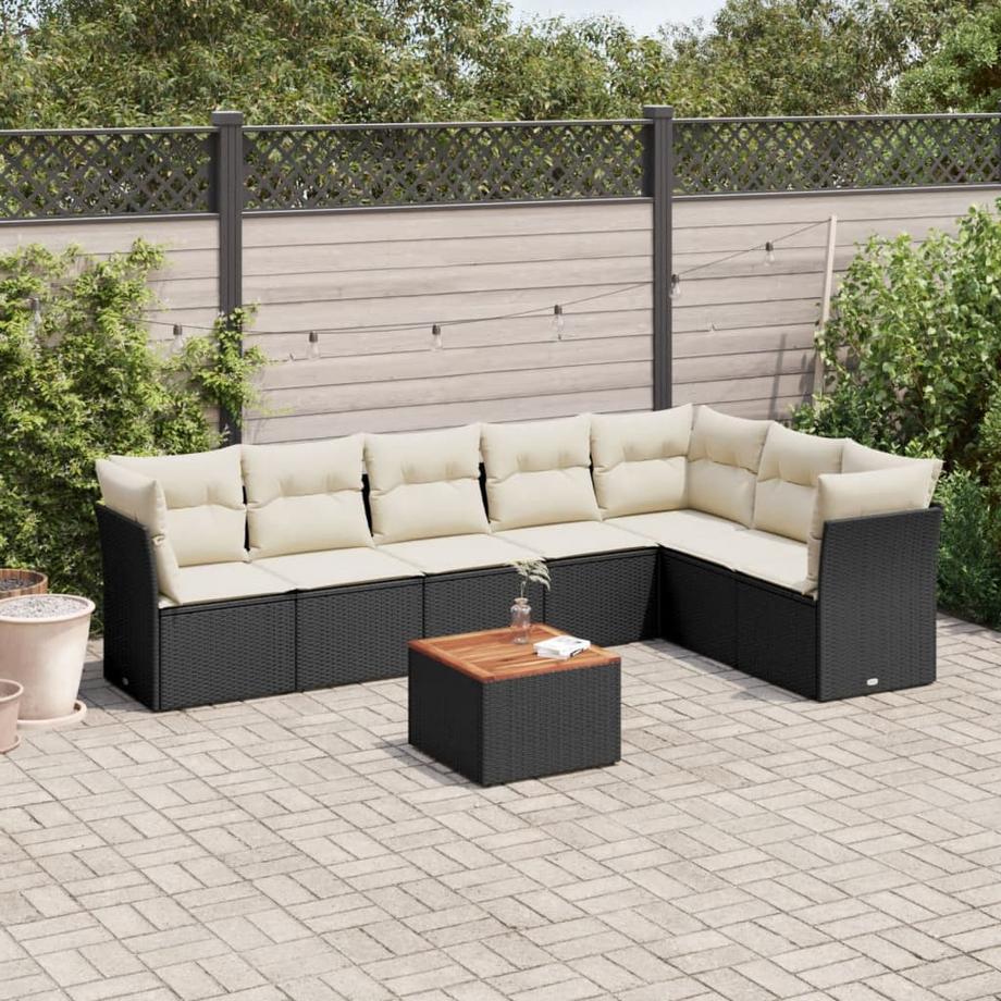 VidaXL set divano da giardino Polirattan  