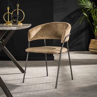 mutoni Fauteuil Club Velours champagne  