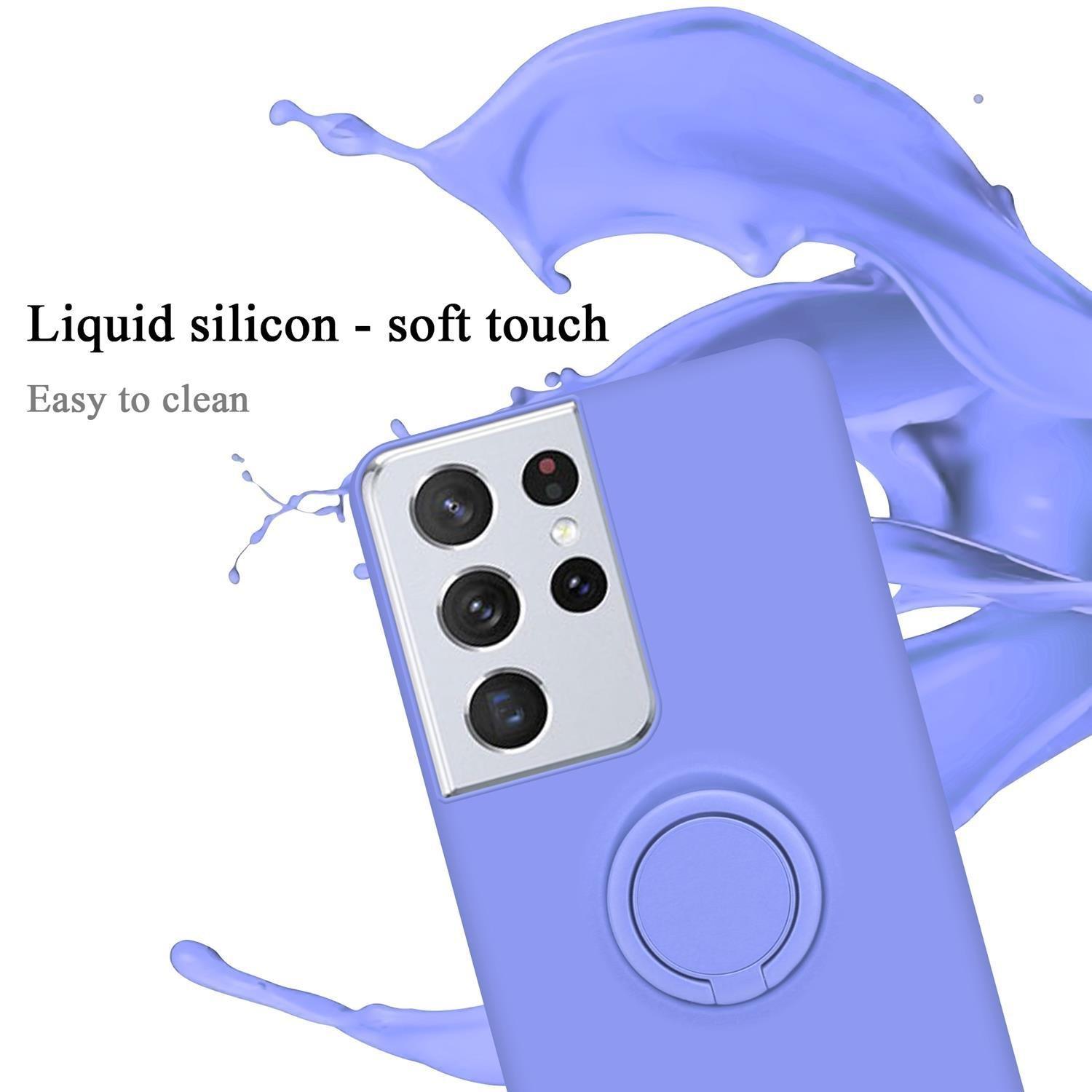 Cadorabo  Hülle für Samsung Galaxy S21 ULTRA TPU Silikon mit Ring Liquid 