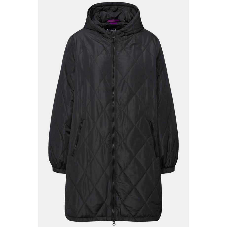 Ulla Popken Manteau matelassé léger imperméable fermeture éclair à double sens  