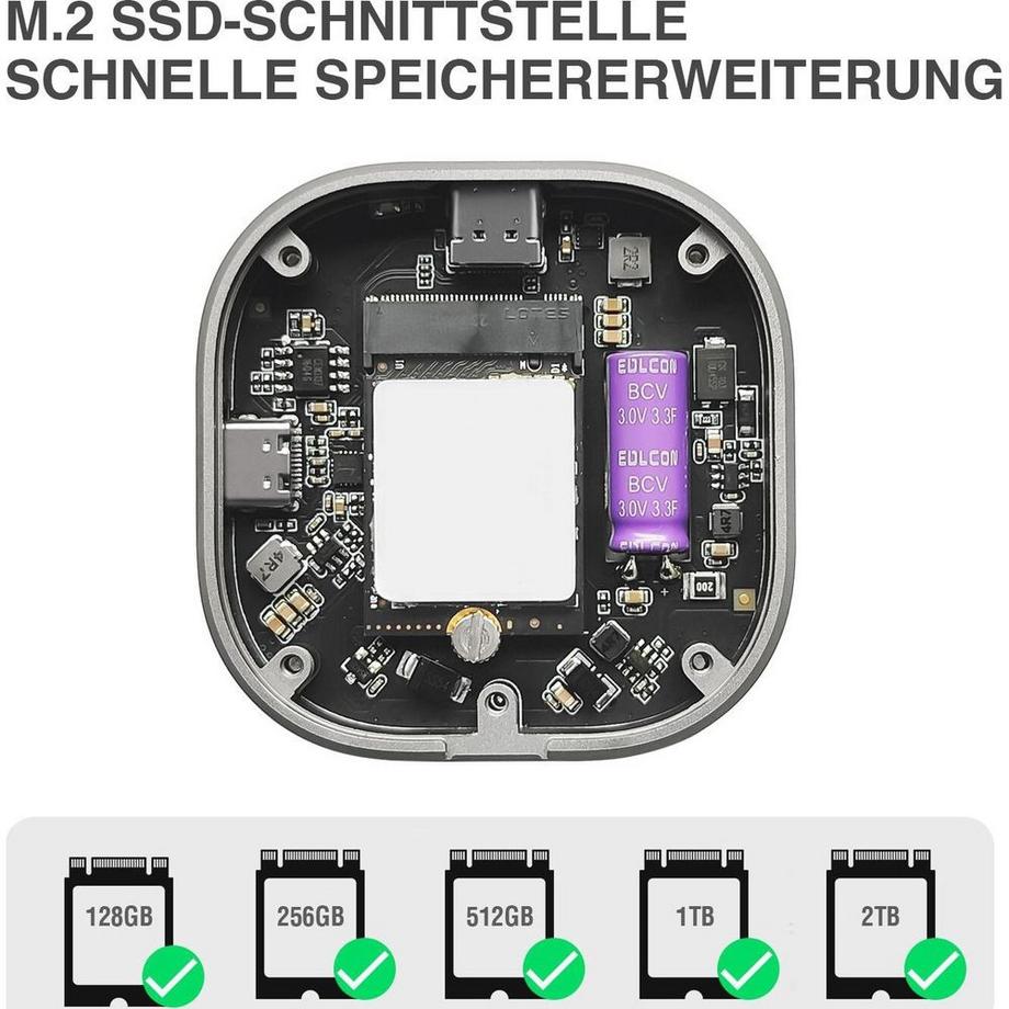 4smarts  Boîtier SSD magnétique avec support compatible MagSafe 