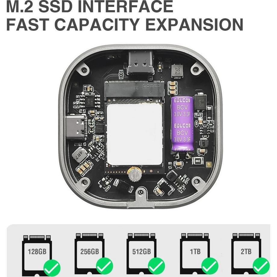 4smarts  Boîtier SSD magnétique avec support compatible MagSafe 