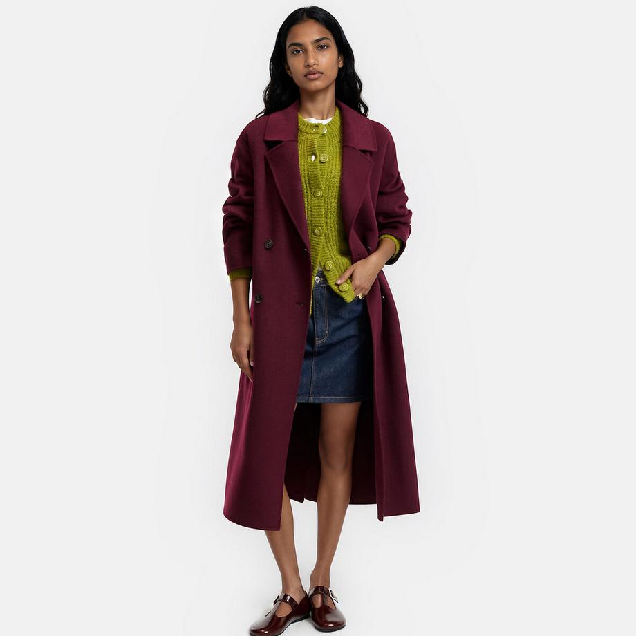 La Redoute Collections Cappotto oversize artigianale con chiusura a doppio petto  