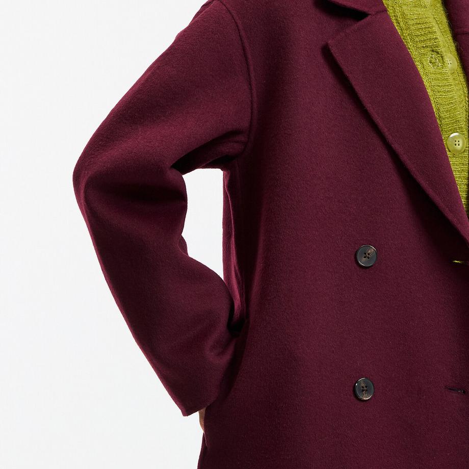 La Redoute Collections Cappotto oversize artigianale con chiusura a doppio petto  