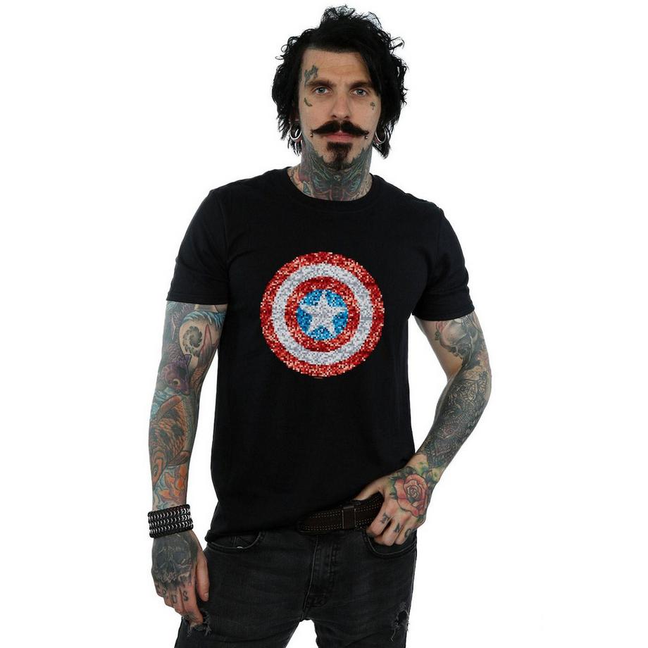 MARVEL Captain America Pixel Shield T-Shirt  