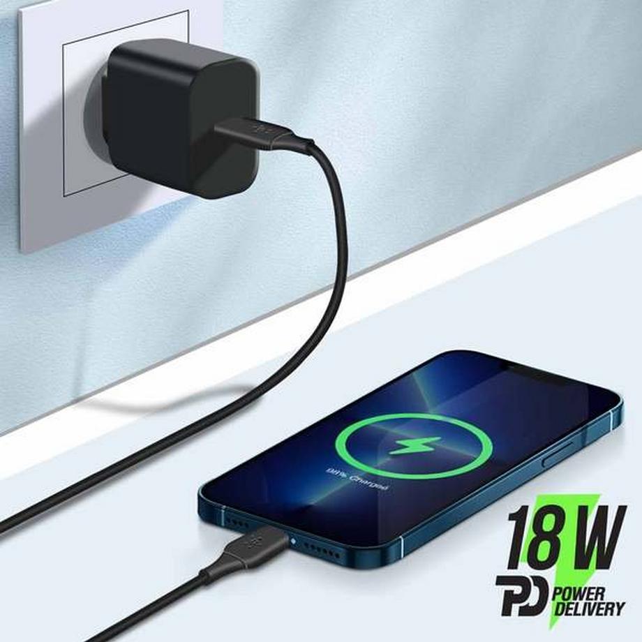 belkin  Belkin USB-C /Lightning Kabel 1m Schwarz 