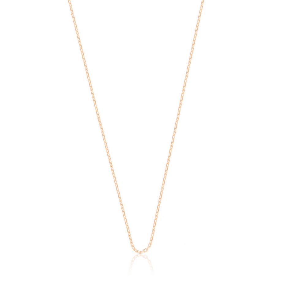 MUAU Schmuck  Collier forçat or rouge 750, 1,2mm, 42cm 