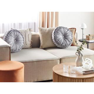 Beliani Lot de 2 coussins en Velours Glamour UDALA  