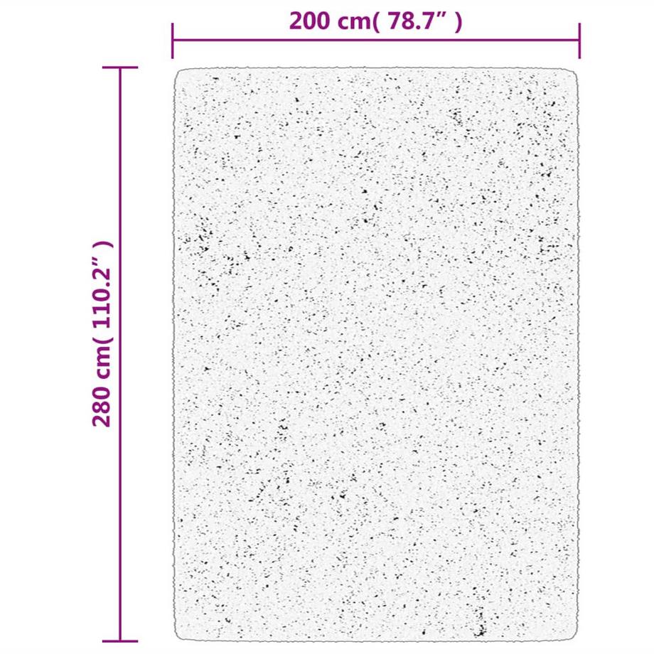 VidaXL Tapis shaggy polypropylène  