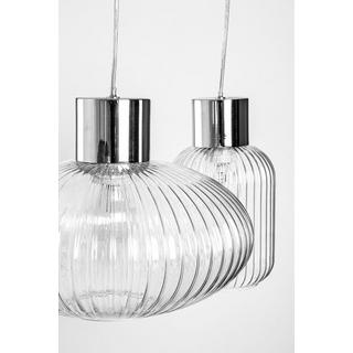 mutoni Plafonnier Showy 3 lumières argent transparent  