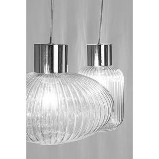 mutoni Plafonnier Showy 3 lumières argent transparent  