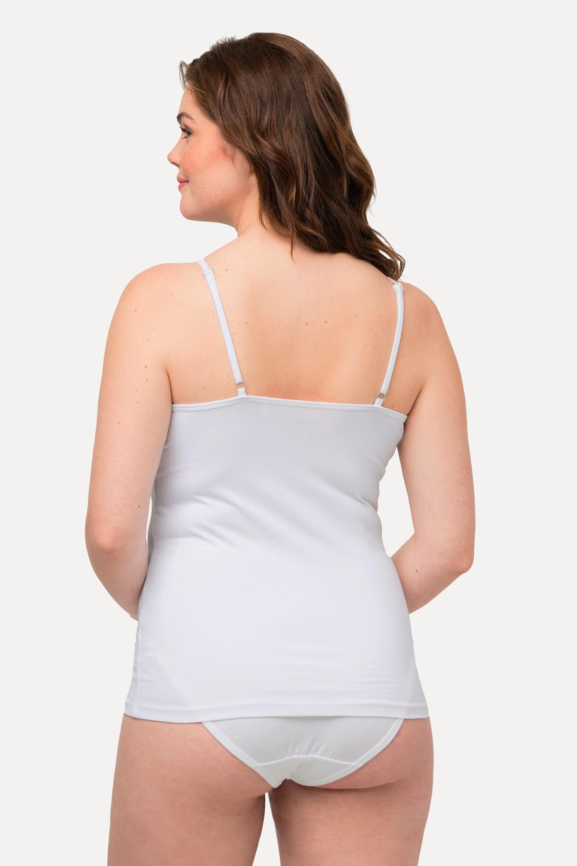 Ulla Popken Spaghettiträger Slim Fit Top Biobaumwolle  