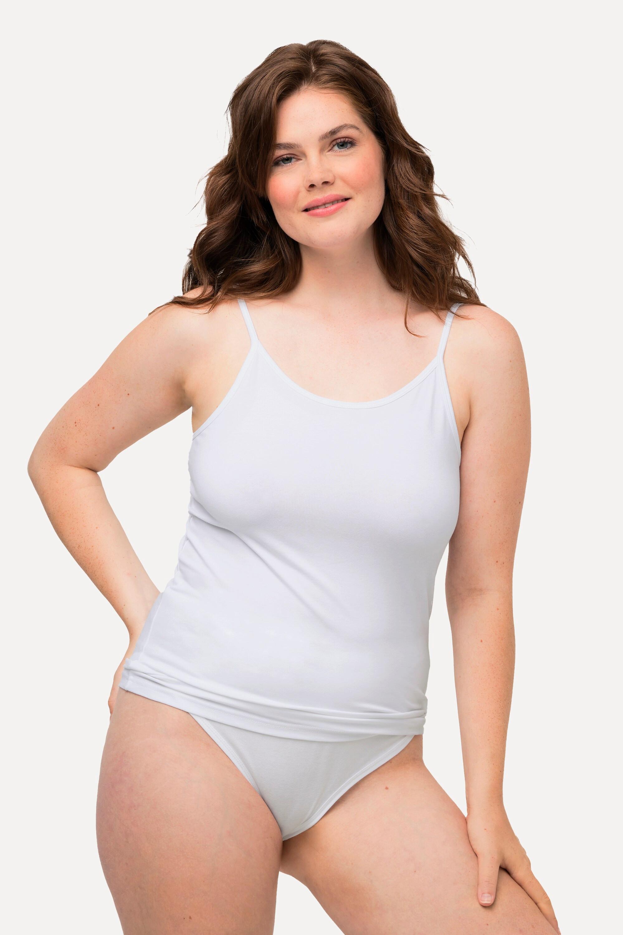 Ulla Popken Spaghettiträger Slim Fit Top Biobaumwolle  