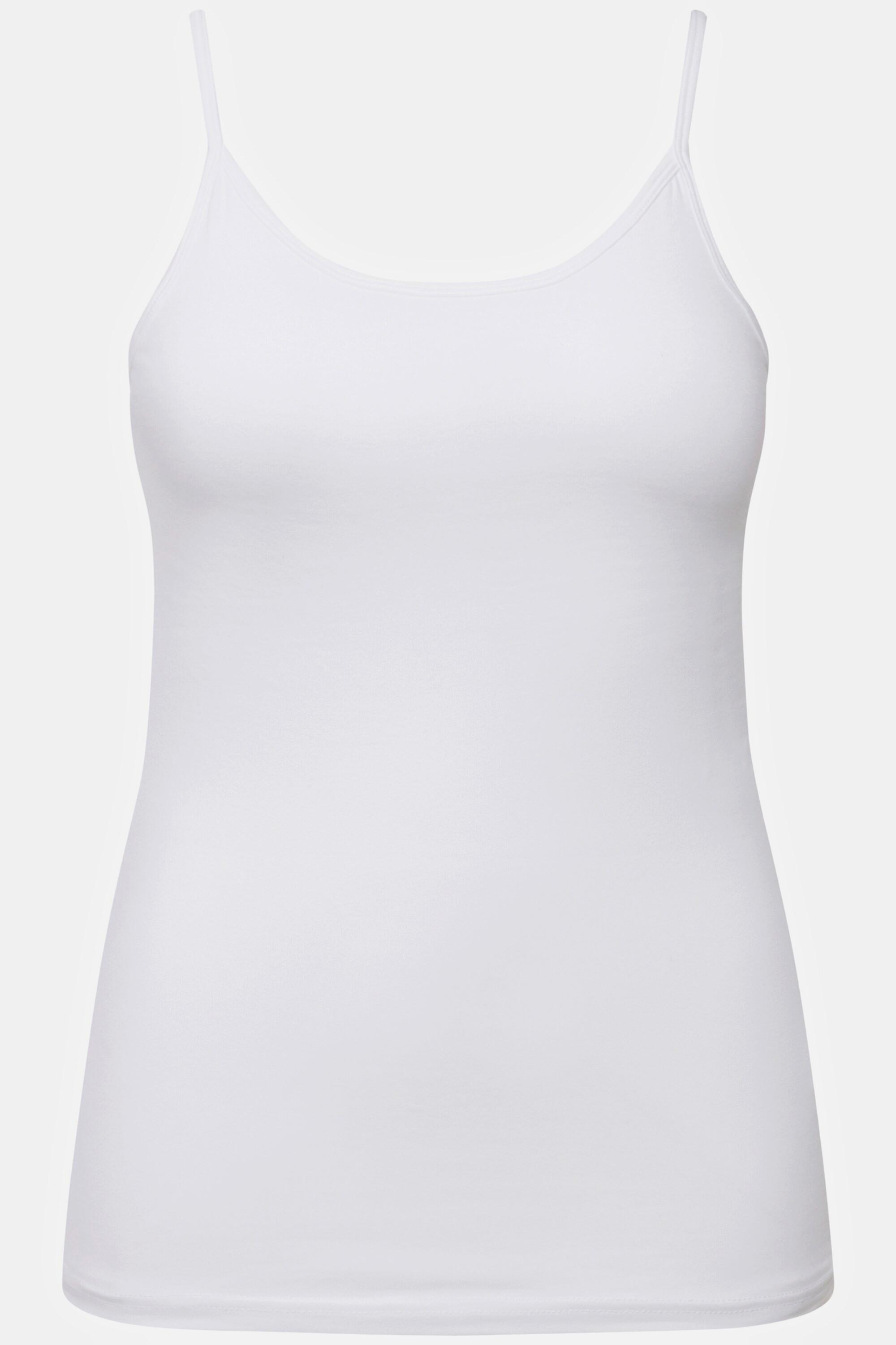 Ulla Popken Spaghettiträger Slim Fit Top Biobaumwolle  