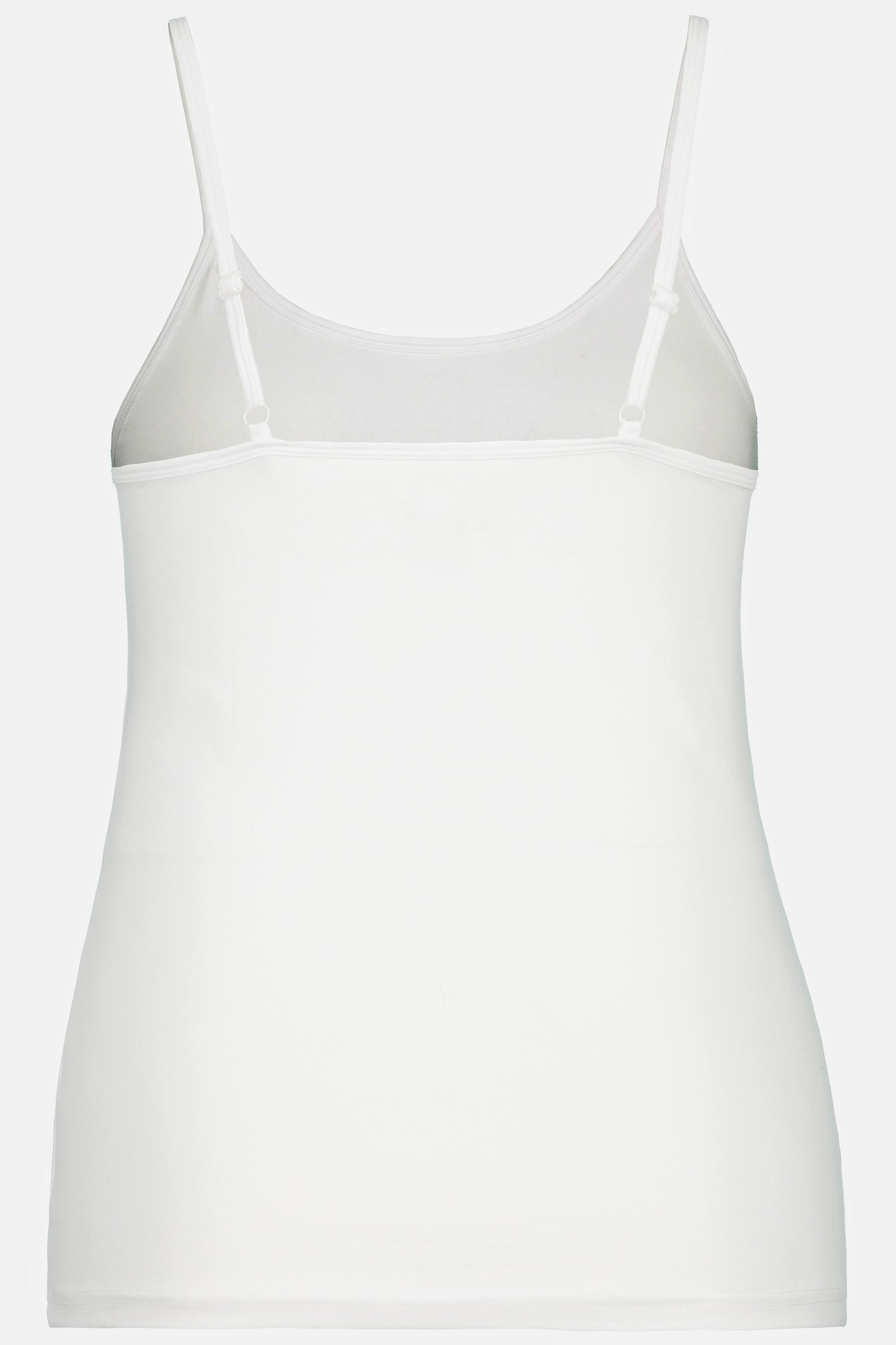 Ulla Popken Spaghettiträger Slim Fit Top Biobaumwolle  