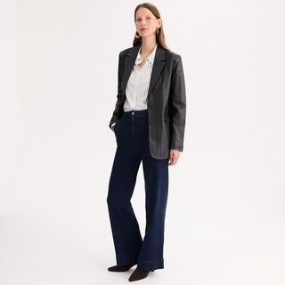 La Redoute Collections Blazer coupe droite en cuir d'agneau  